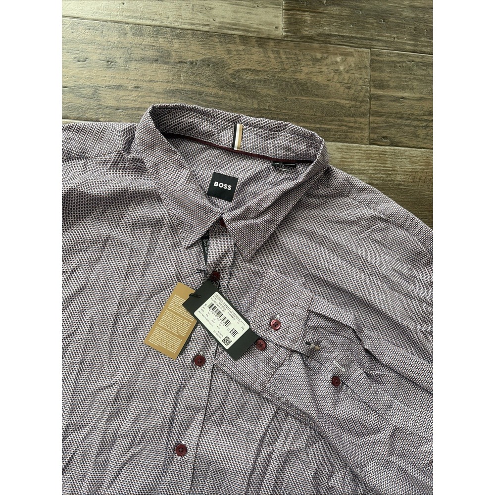 Hugo Boss Liam Kent‎ Button Up Long Sleeve Shirt White Men's Size 4XL NEW $138